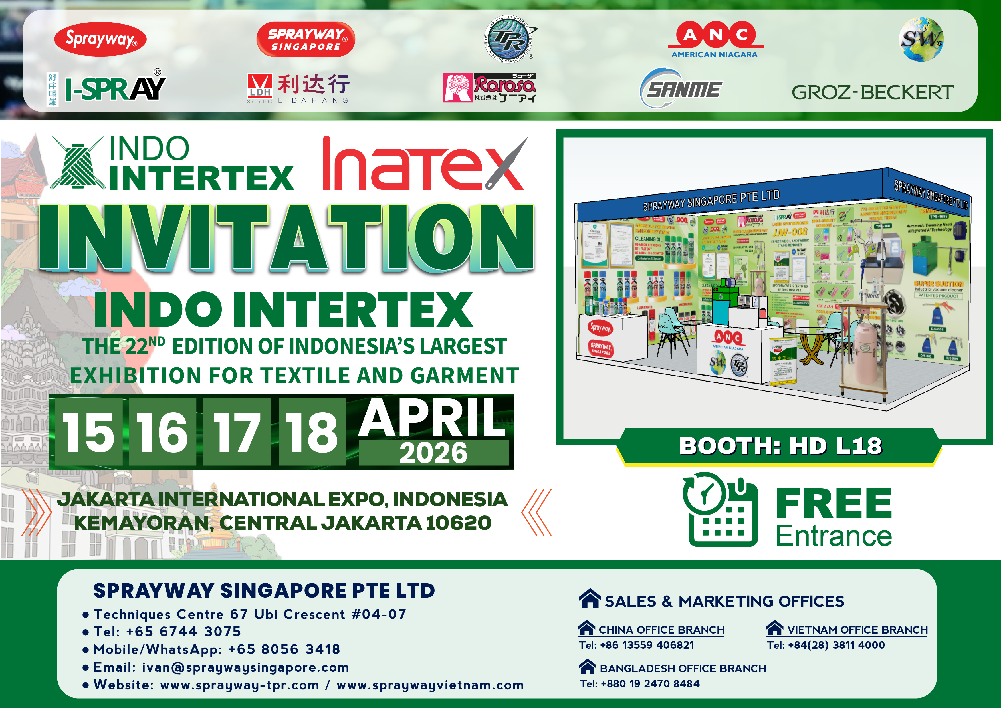 INDO INTERTEX 2026 - Indonesia International Textile & Garment Machinery & Accessories Exhibition