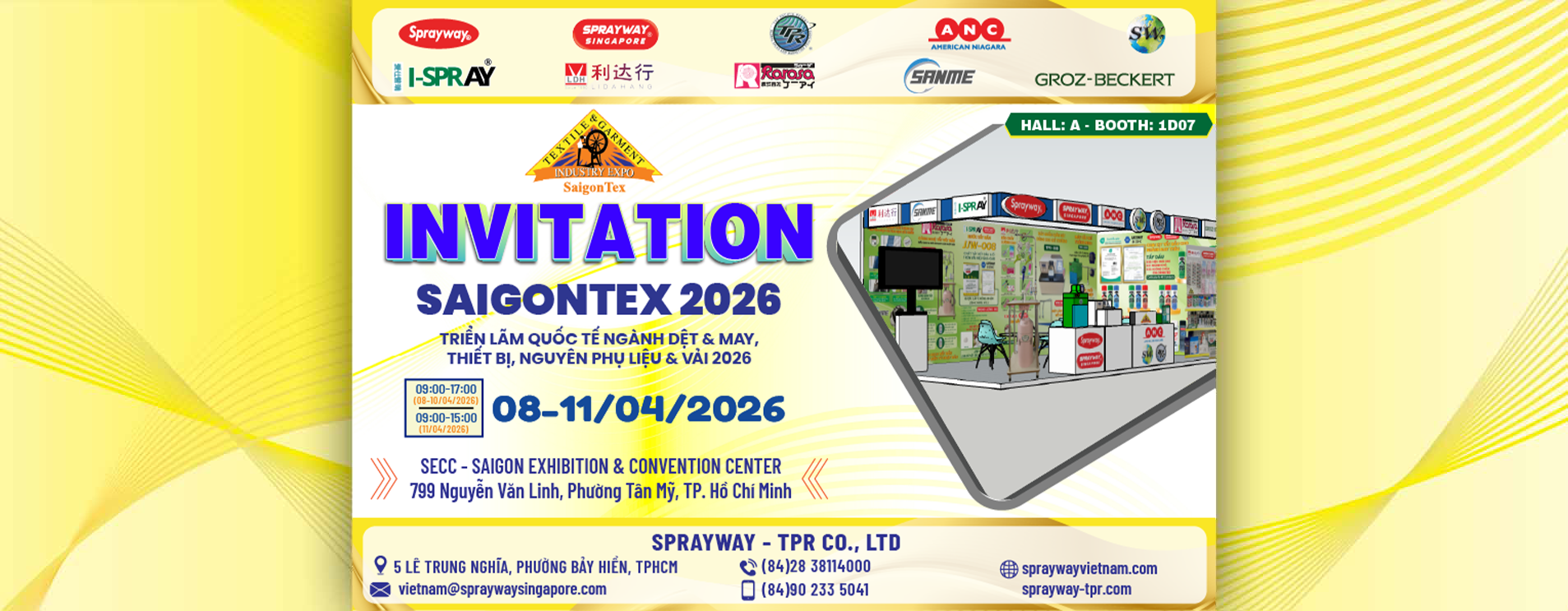 SAIGONTEX 2026 - TRIỂN LÃM QUỐC TẾ NGÀNH CÔNG NGHIỆP DỆT & MAY, THIẾT BỊ, NGUYÊN PHỤ LIỆU & VẢI